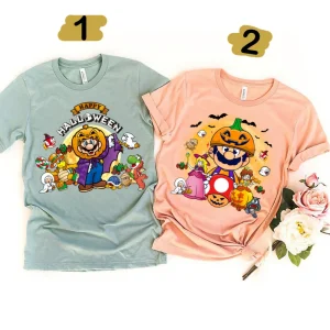 Super Mario Halloween Shirt, Mario Halloween Birthday Tee, Halloween Costume Group Shirt, Superhero halloween shirt 3