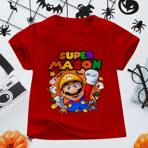 Super Mario Halloween Shirt, Mario Shirt, Halloween Sweatshirt, Halloween Tshirt, Birthday Halloween Shirt, Mario Halloween Tee 2