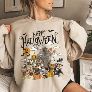 Vintage Disney Halloween Shirt Happy 2023 Sweatshirt