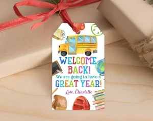 Welcome Back Tags Back to school Label