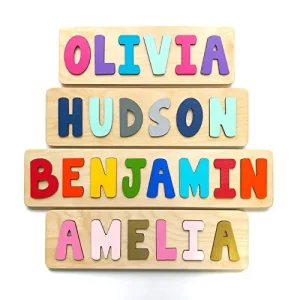 Wooden Name Puzzle, Gift for Baby or Toddler