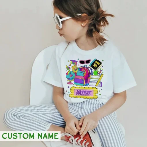 Custom Name Back to School Shirt for Toddlers