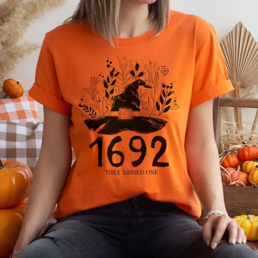 1692 They Missed One Comfort Color Shirt - Massachusetts Witch Trials Shirt, Salem Witch Shirt, Spooky Season Shirt 2