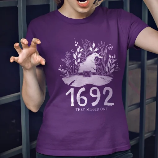 1692 They Missed One Comfort Color Shirt - Massachusetts Witch Trials Shirt, Salem Witch Shirt, Spooky Season Shirt 5