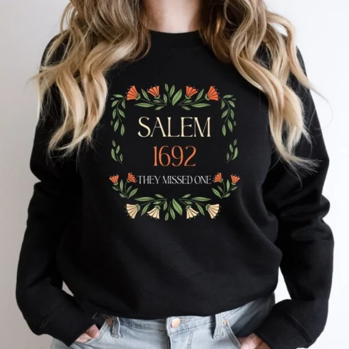 1692 They Missed One Comfort Color Shirt, Vintage Salem 1692 Unisex T-Shirt, Retro Salem Massachusetts Sweatshirt 2