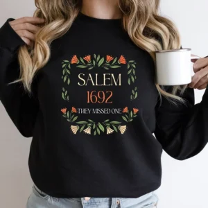 1692 They Missed One Comfort Color Shirt, Vintage Salem 1692 Unisex T-Shirt, Retro Salem Massachusetts Sweatshirt