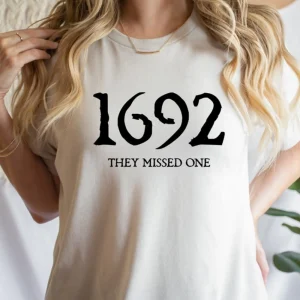 1692 They Missed One Comfort Color Shirt, Vintage Salem 1692 Unisex T-Shirt, Retro Salem Massachusetts Sweatshirt, Halloween Witchy Hoodie