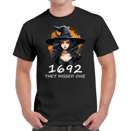 1692 They Missed One, Funny Salem Halloween, 1692 Merch, Salem Witches Shirt, Salem 1692, Pumpkin Shirt, Witch T-shirt, Halloween Shirt 2