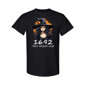 1692 They Missed One, Funny Salem Halloween, 1692 Merch, Salem Witches Shirt, Salem 1692, Pumpkin Shirt, Witch T-shirt, Halloween Shirt 3