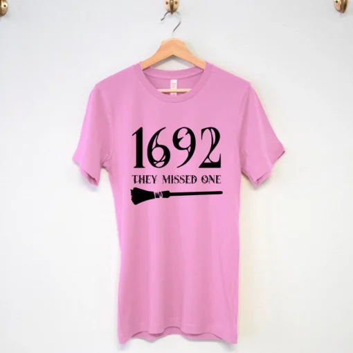 1692 They Missed One Salem Witch Trial Halloween T-shirt for Women, women's Halloween shirts, Halloween womens shirt, Salem Witch tees women 4