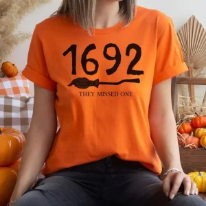 1692 They Missed One Shirt, Massachusetts Witch Trials T-shirt, Salem Witch Tee Birthday Gift For Fan