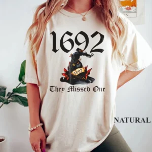 1692 They Missed One Shirt, Salem Witch Trials T-shirt, Salem Massachusetts Witch Trials Tee Birthday Gift For Fan