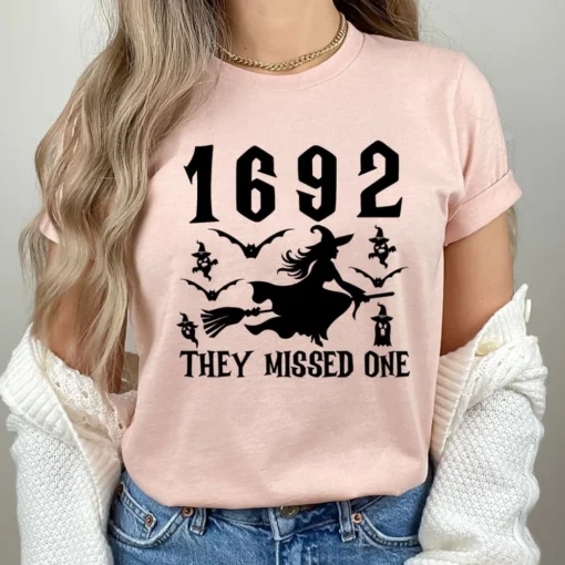 1692 They Missed One T-Shirt, Salem Witch Shirt, Salem Massachusetts Shirt, Witchy Woman Shirt,Salem Witch Trials TShirt, Spooky Season 4