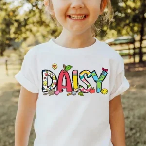 Toddler's Name on Back to School Shirt-3