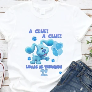 Blues Clues Birthday Boy T Shirt, Blues Clues Theme Party, Blues Clues Personalized Shirt Kids, Gift Birthday Shirt, Family Tees Custom