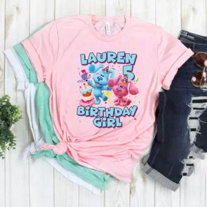 Blues Clues Birthday Shirt, Blues Clues Family Birthday Shirt, Matching Birthday Family Shirts, Blue's Clues and Magenta Custom Name 2