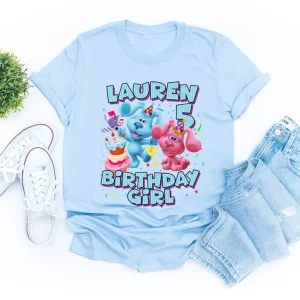 Blues Clues Birthday Shirt, Blues Clues Family Birthday Shirt, Matching Birthday Family Shirts, Blue's Clues and Magenta Custom Name