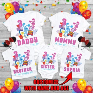 Blues Clues Birthday Shirt, Blues clues party theme shirt, Personalized shirt, family shirt, gift birthday shirt ,Birthday shirt