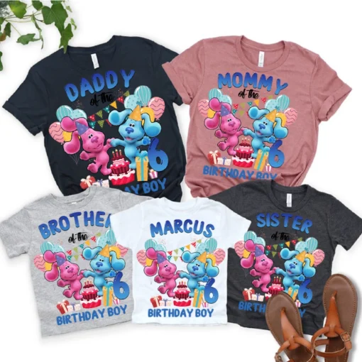 Blues Clues Birthday Shirt,Blues Clues Magenta Birthday Shirt,Blues Clues Family Shirts,Blue Dog Family Shirt,Personalized Matching Birthday Shirt 3