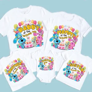 Blues Clues Birthday Shirt,Custom Matching Family Birthday Shirt, Personalized Gifts Shirt