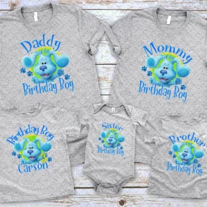 Blues Clues Birthday Shirts, Blues Clues Family Party Shirt, Blues Clues Matching Outfit, Birthday Boy Shirt 3