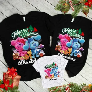 Blues Clues Christmas Family Shirts, Blues Clues Magenta And Friend Birthday Shirts, Magenta Birthday Shirts, Blues Clues Family Shirts 2