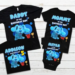 Blues Clues Magenta Birthday Shirt, Blue Dog Family Shirt,Blue Dog Family Matching Birthday Shirt,Magenta matching Girl birthday Gift