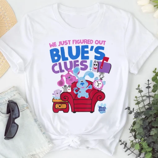 Blues Clues Shirt, You Group Shot Just Figured Out Blues Clues Shirt,Blues Clues and Magenta Blues Clues