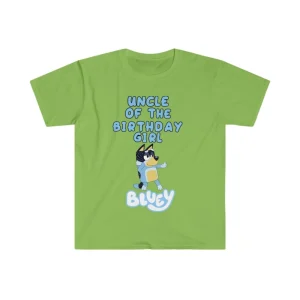 Bluey Bandit Uncle of the Birthday Girl Unisex Softstyle T-Shirt 2