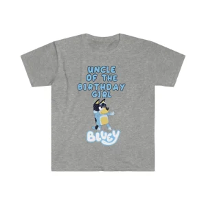 Bluey Bandit Uncle of the Birthday Girl Unisex Softstyle T-Shirt 4