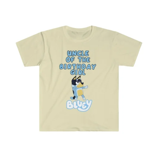 Bluey Bandit Uncle of the Birthday Girl Unisex Softstyle T-Shirt