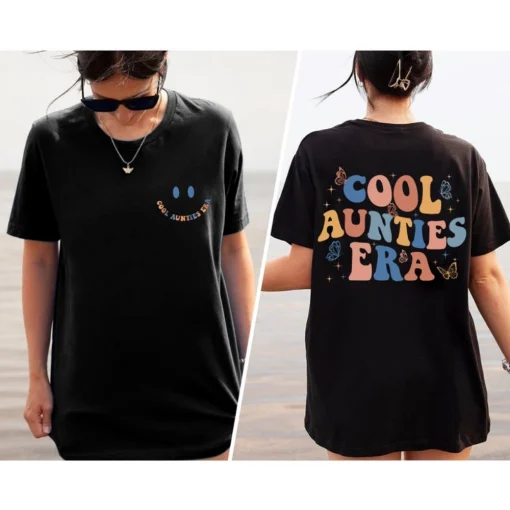 Cool Aunties Era Sweatshirt, Cool Aunts Club, Groovy Auntie Shirt, Retro Aunt Shirt, Auntie Shirt for Pregnancy Announcement 2