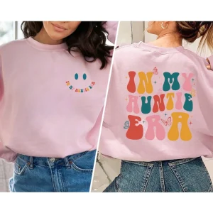 Cool Aunties Era Sweatshirt, Cool Aunts Club, Groovy Auntie Shirt, Retro Aunt Shirt, Auntie Shirt for Pregnancy Announcement, Birthday Gift 4