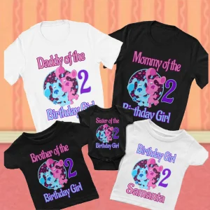 Custom Blues Clues Birthday Shirt With Name and Age, Family shirts