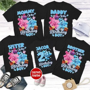 Custom Blues Clues Magenta Birthday Family Shirts, Blues Clues Birthday Kid Shirt, Blues Clues Birthday Gifts for Kids