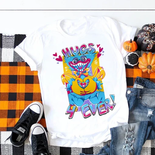 Custom Huggy Wuggy And Kissy Missy shirt, Family Matching T-shirts, Custom Birthday Party Tshirts, Huggy Wuggy couple shirt 2