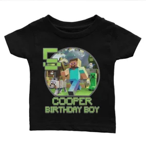 Custom Minecraft Birthday Boy Shirt, Family Minecraft Birthday Boy Shirt, Custom Birthday Boy Shirt,Minecraft Shirt,Birthday Minecraft Shirt 2