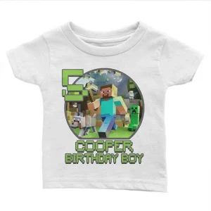 Custom Minecraft Birthday Boy Shirt, Family Minecraft Birthday Boy Shirt, Custom Birthday Boy Shirt,Minecraft Shirt,Birthday Minecraft Shirt