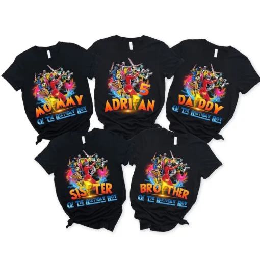 Custom Power Ranger Dino Fury Shirts, Pawer Ranger Family Shirt, Power Ranger Birthday Shirt, Power Ranger Shirt, Birthday Shirt 4