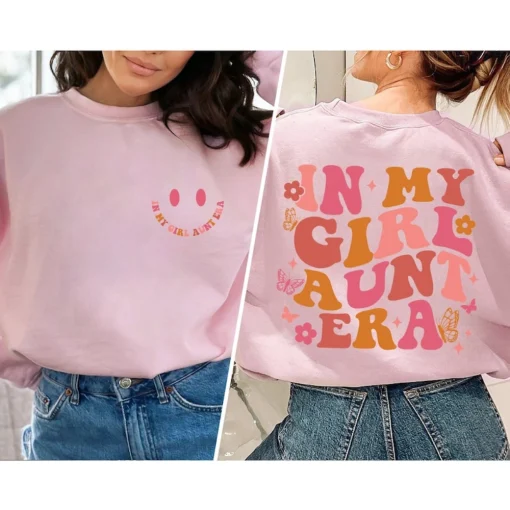 Girl Aunts Club Sweatshirt, Girl Aunt Sweatshirt, Gender Reveal, Aunt of Girls, Sister Gifts, Auntie Sweatshirt, Aunt Sweatshirt, Aunt Gift 4