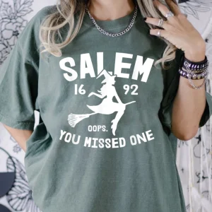 Halloween Salem Witch T-Shirt - 1692 They Missed One Comfort Colors 4