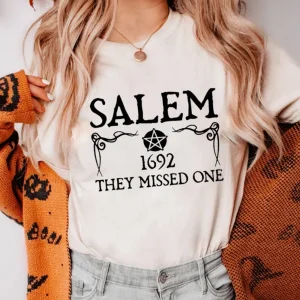 Halloween Salem Witch T-Shirt - 1692 They Missed One Comfort Colors Shirt - Bella Canvas Tee
