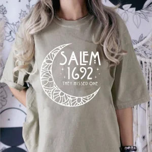Halloween Salem Witch T-Shirt 1692 They Missed One Comfort Colors Shirt Bella Canvas Tee 4