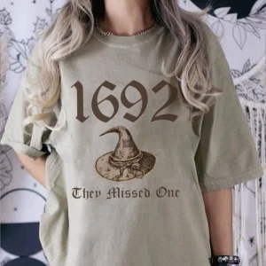 Halloween Salem Witch T-Shirt - 1692 They Missed One Comfort Colors Shirt - Halloween Tee 2