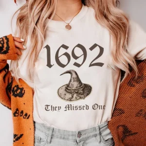 Halloween Salem Witch T-Shirt - 1692 They Missed One Comfort Colors Shirt - Halloween Tee 3