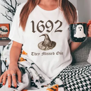 Halloween Salem Witch T-Shirt - 1692 They Missed One Comfort Colors Shirt - Halloween Tee