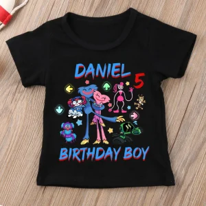 Huggy Wuggy And Kissy Kissy Birthday shirt, Poppy Playtime Birthday shirts, Poppy Family matching shirt, Playtime party shirts, Poppy Game
