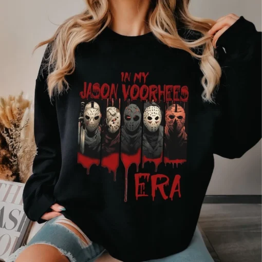 In My Jason Voorhees Era Shirt, Horror Movie Character Sweatshirt, Halloween Era Shirt, Halloween Costume, Fall Vibes, Horror Movie 2