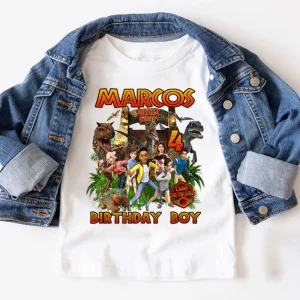 Jurassic Park Birthday Boy And Girl Shirt, Personalized Jurassic Park Family Birthday Shirt, Custom Dinosaur Birthday Shirt