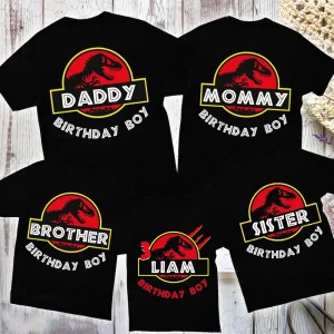 Jurassic Park Birthday Boy And Girl Shirt, Personalized Jurassic Park Family Birthday Shirt, Dinosaur Birthday Shirt, Custom Dinosaur Shirt